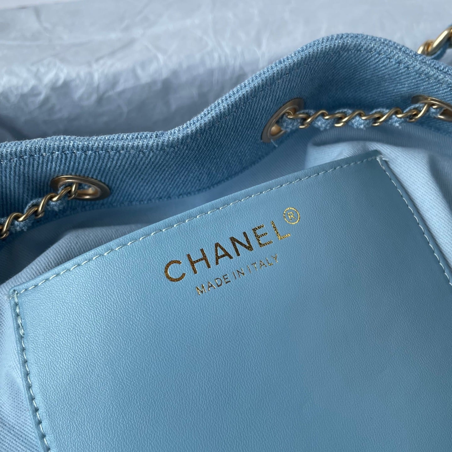 Chanel Quilted Denim Dream Bag