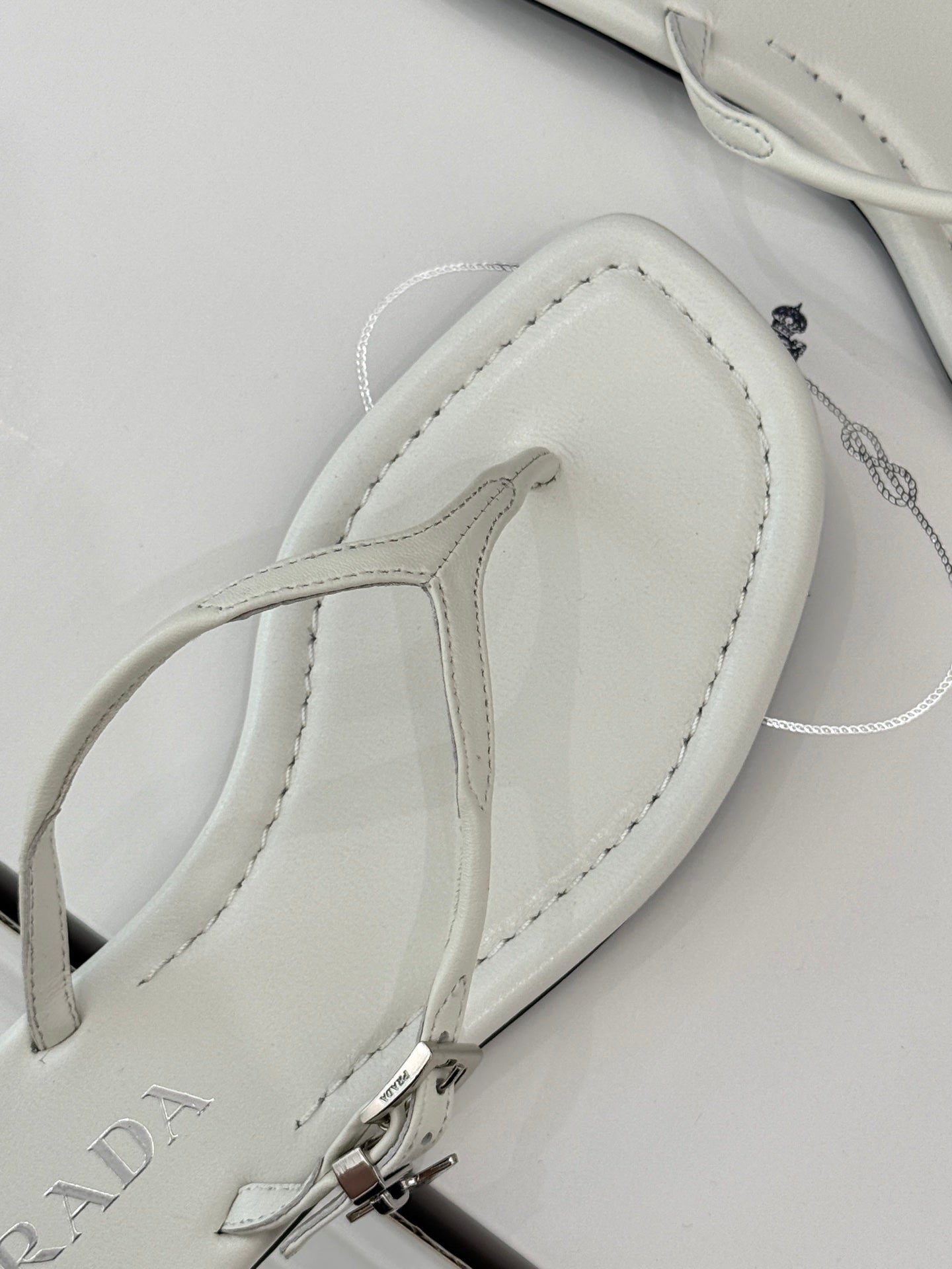 Prada Enameled Elegance Sandals