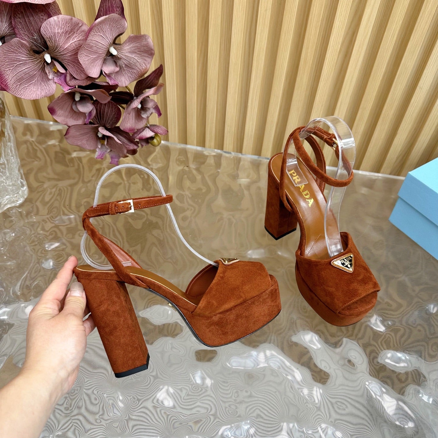 Prada Elegance Buckle Heels