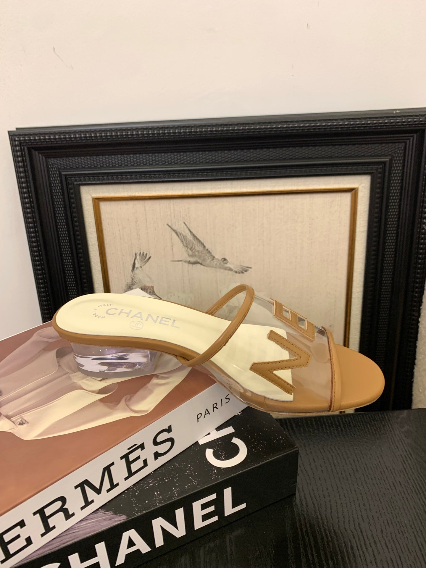 Chanel Timeless PVC Logo Slides