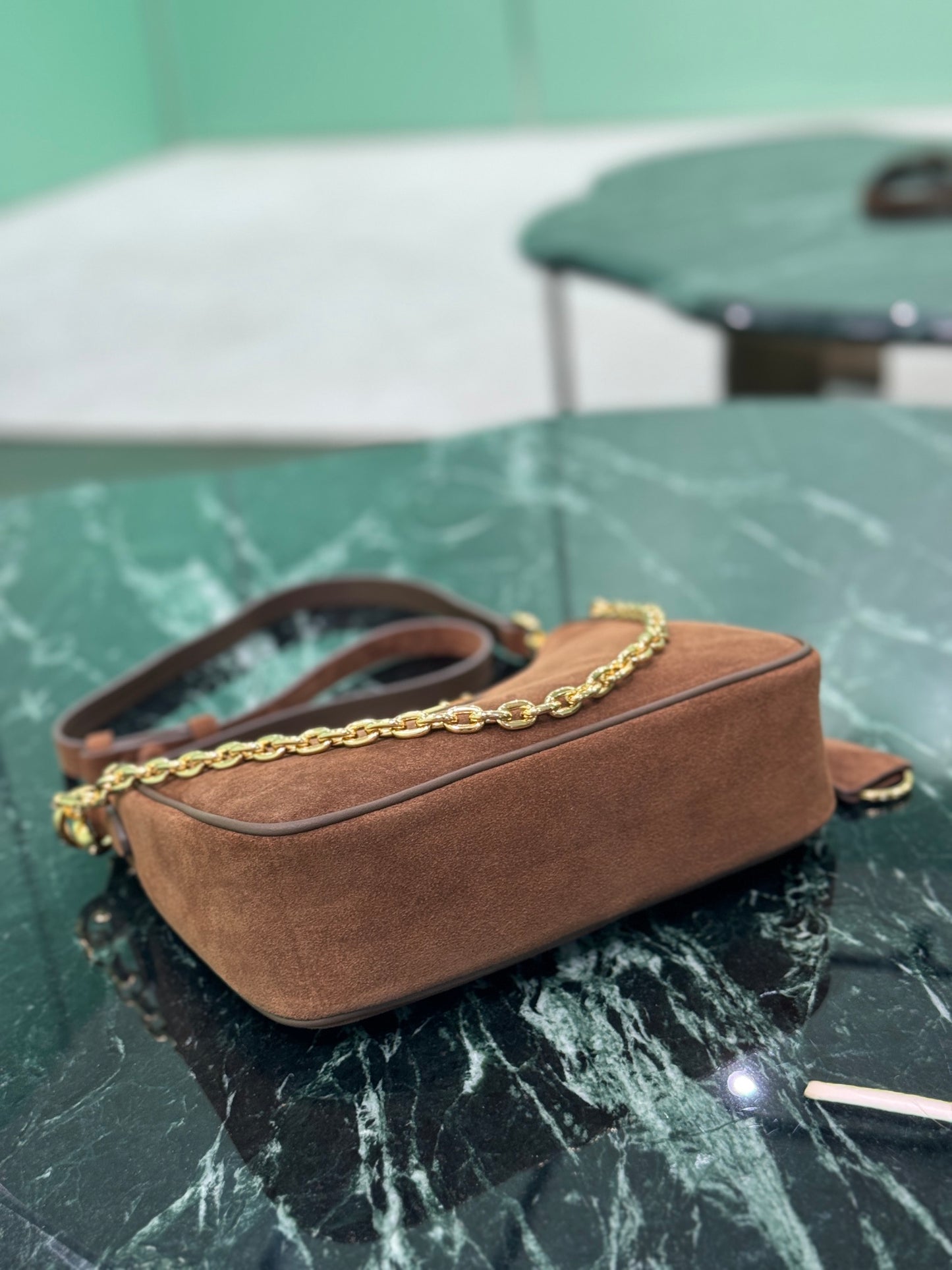 Prada Bonnie Grande Suede Elegance