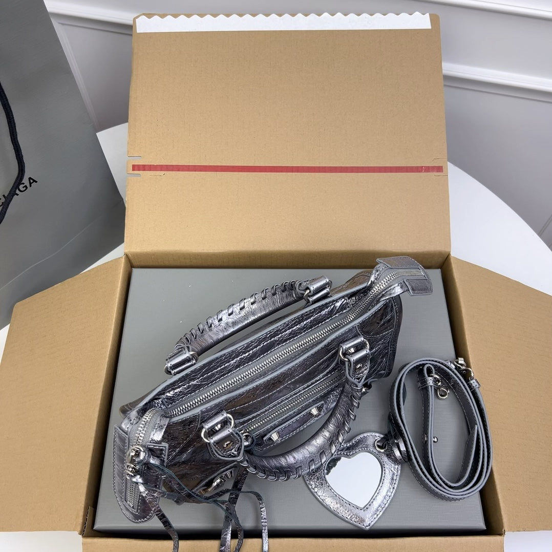 Balenciaga Timeless Canvas Leather Tote