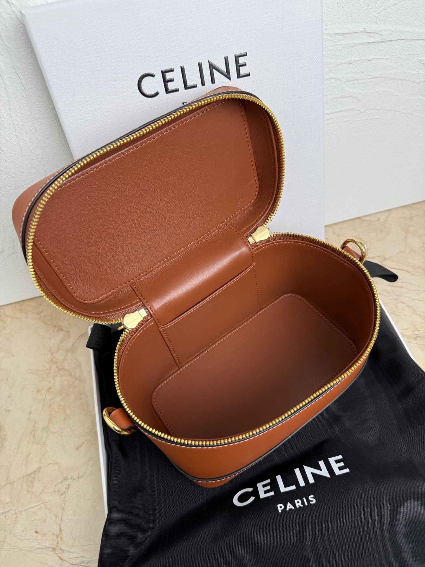 Celine Travel Vanity Case Bag in Leather