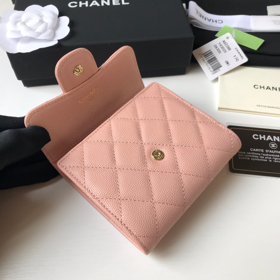 Chanel Elegant Leather Bifold Wallet