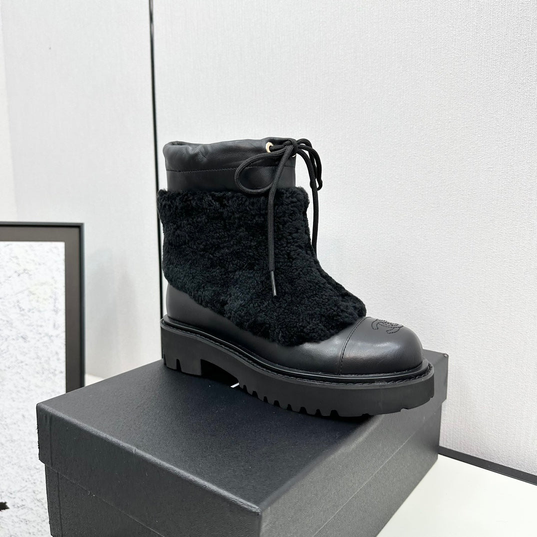 Chanel Plush Shearling Wanderlust Boots