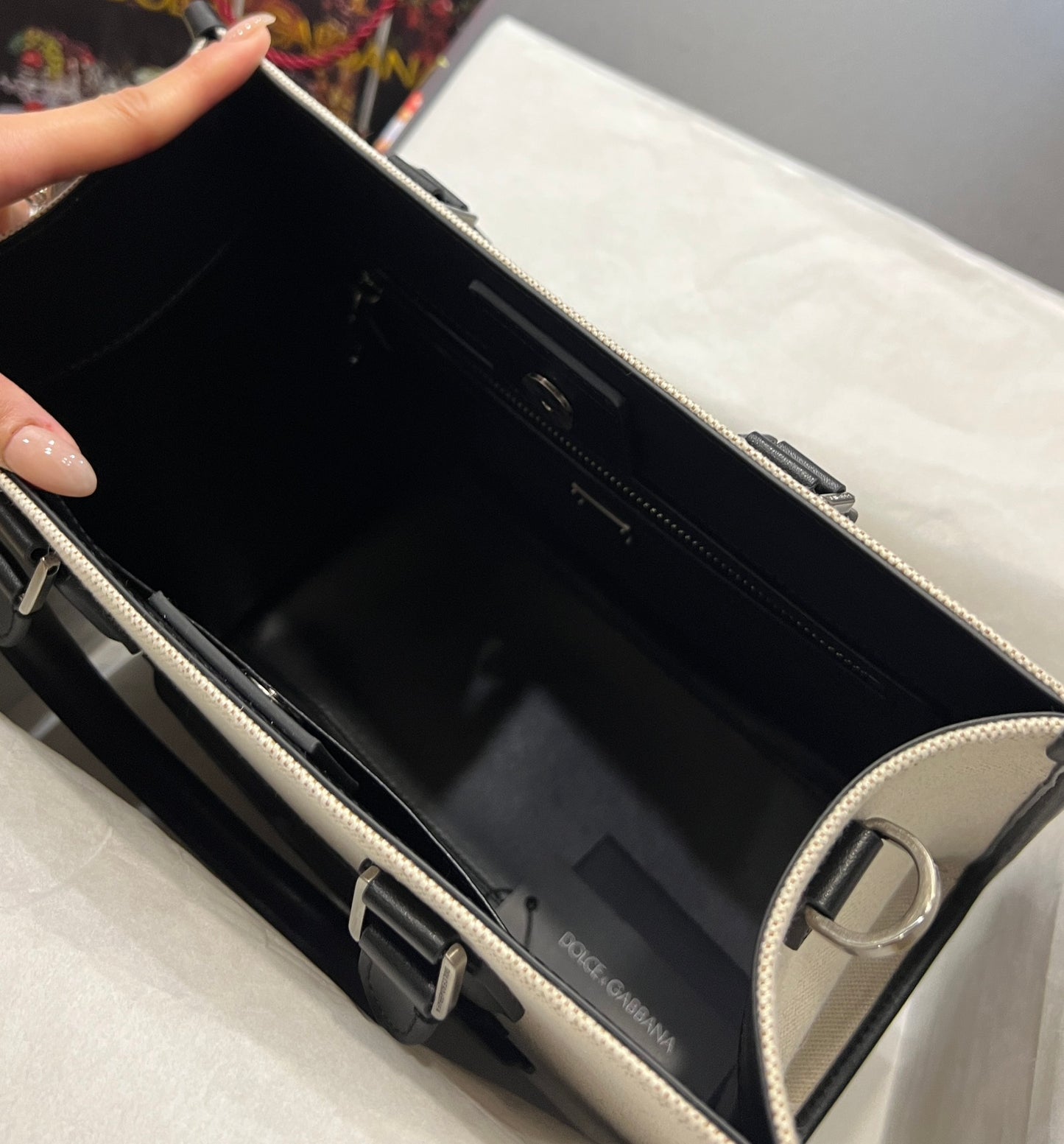 Dolce & Gabbana DG Logo Canvas Shopper Tote Bag