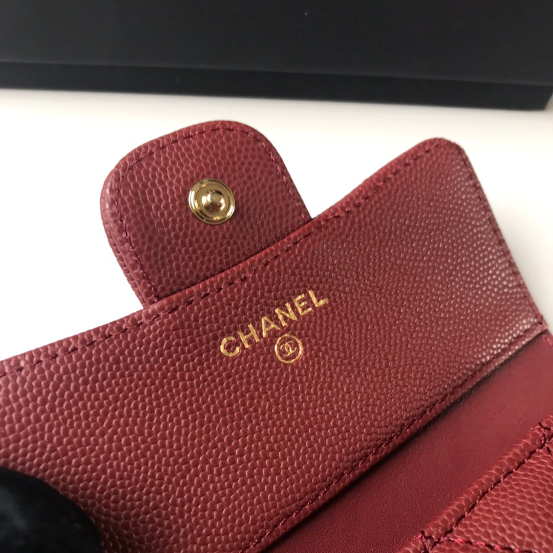 Chanel Elegant Leather Bifold Wallet