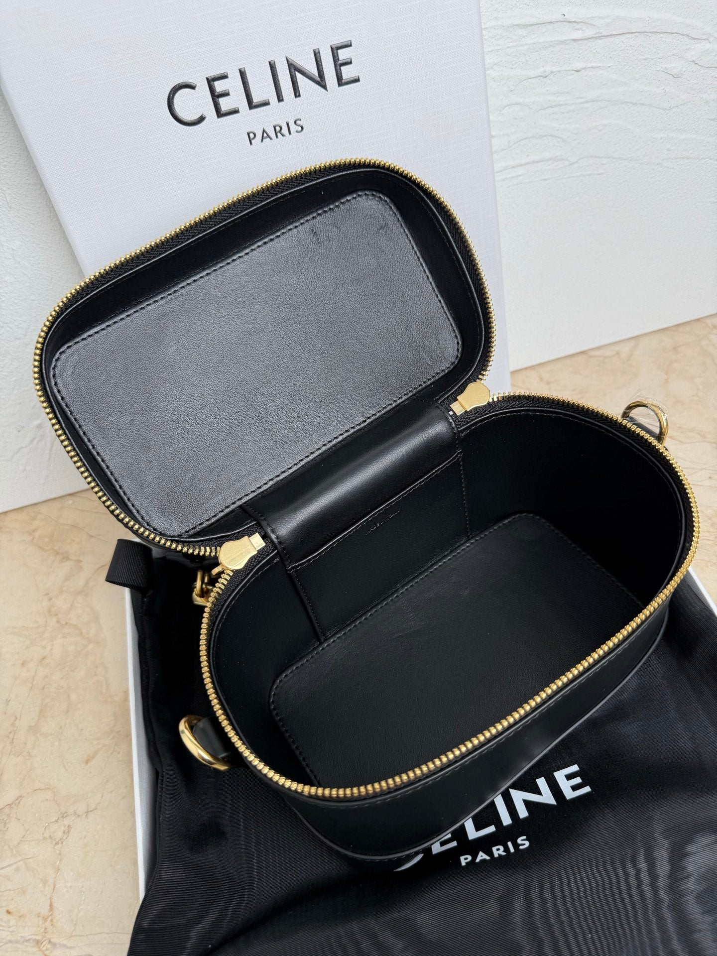 Celine Travel Vanity Case Bag in Leather