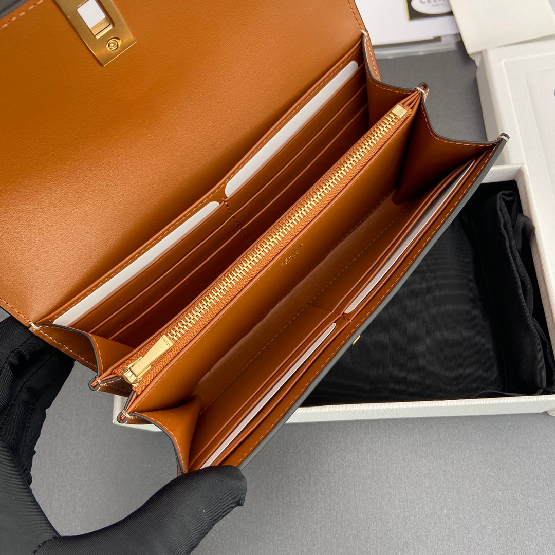 Celine Large Wallet 16 in Satinated Calfskin