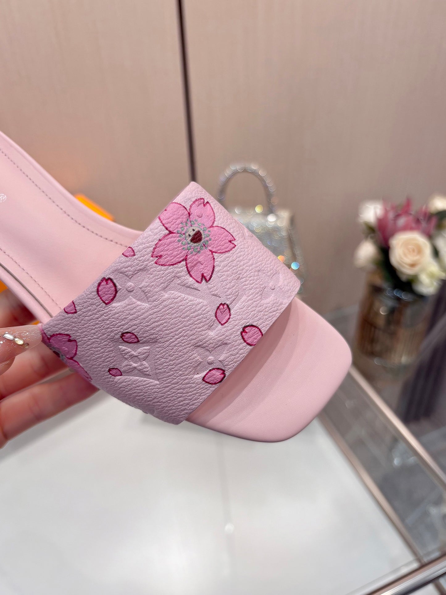 Louis Vuitton Swarovski Sparkle Glass Sandals