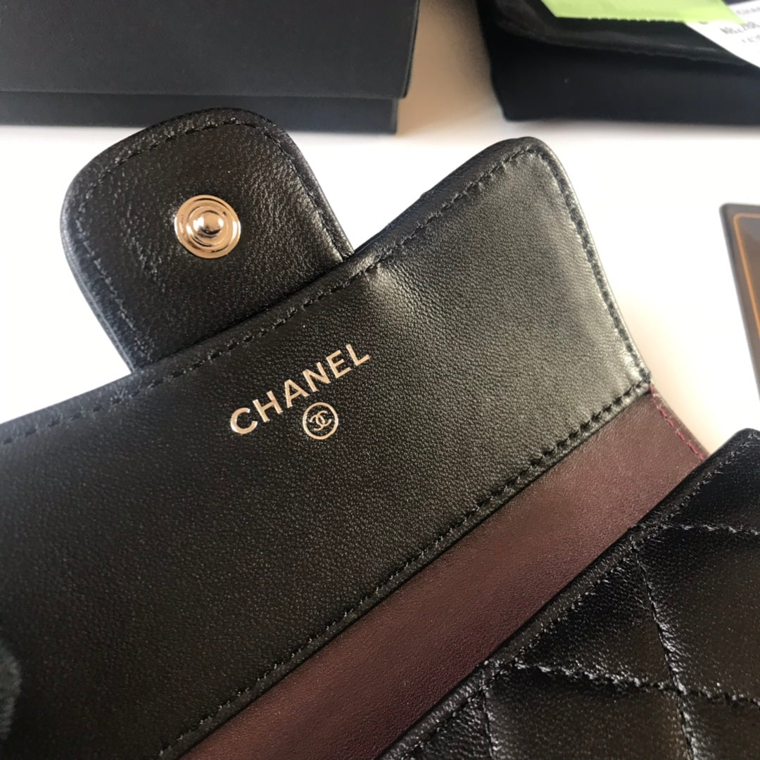 Chanel Elegant Leather Bifold Wallet
