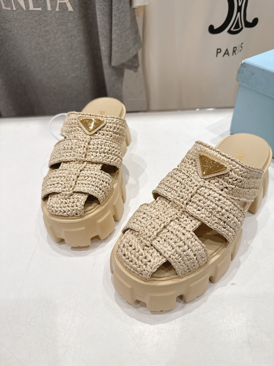 Prada Timeless Elegance Thong Sandals