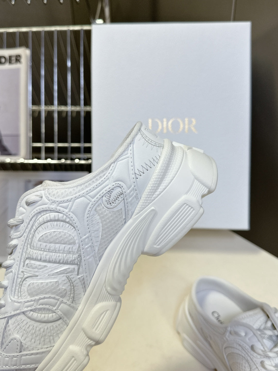 Dior Stuart Weitzman Mila Lift Pearl Leather Loafers | White | FARFETCH BH