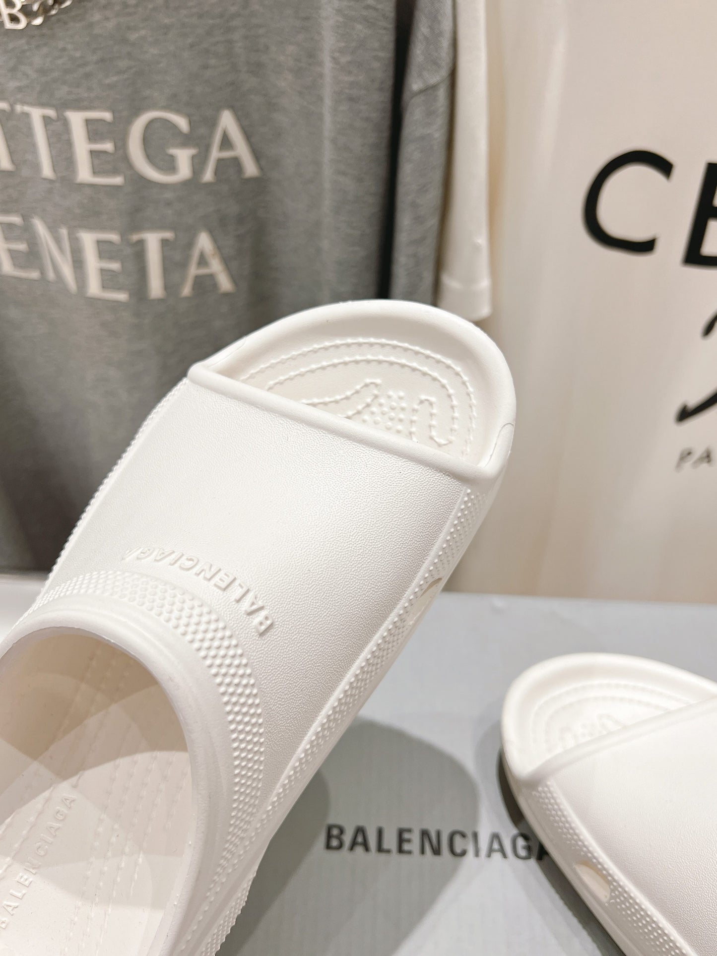 Balenciaga Elevated Rubber Stroll Slippers