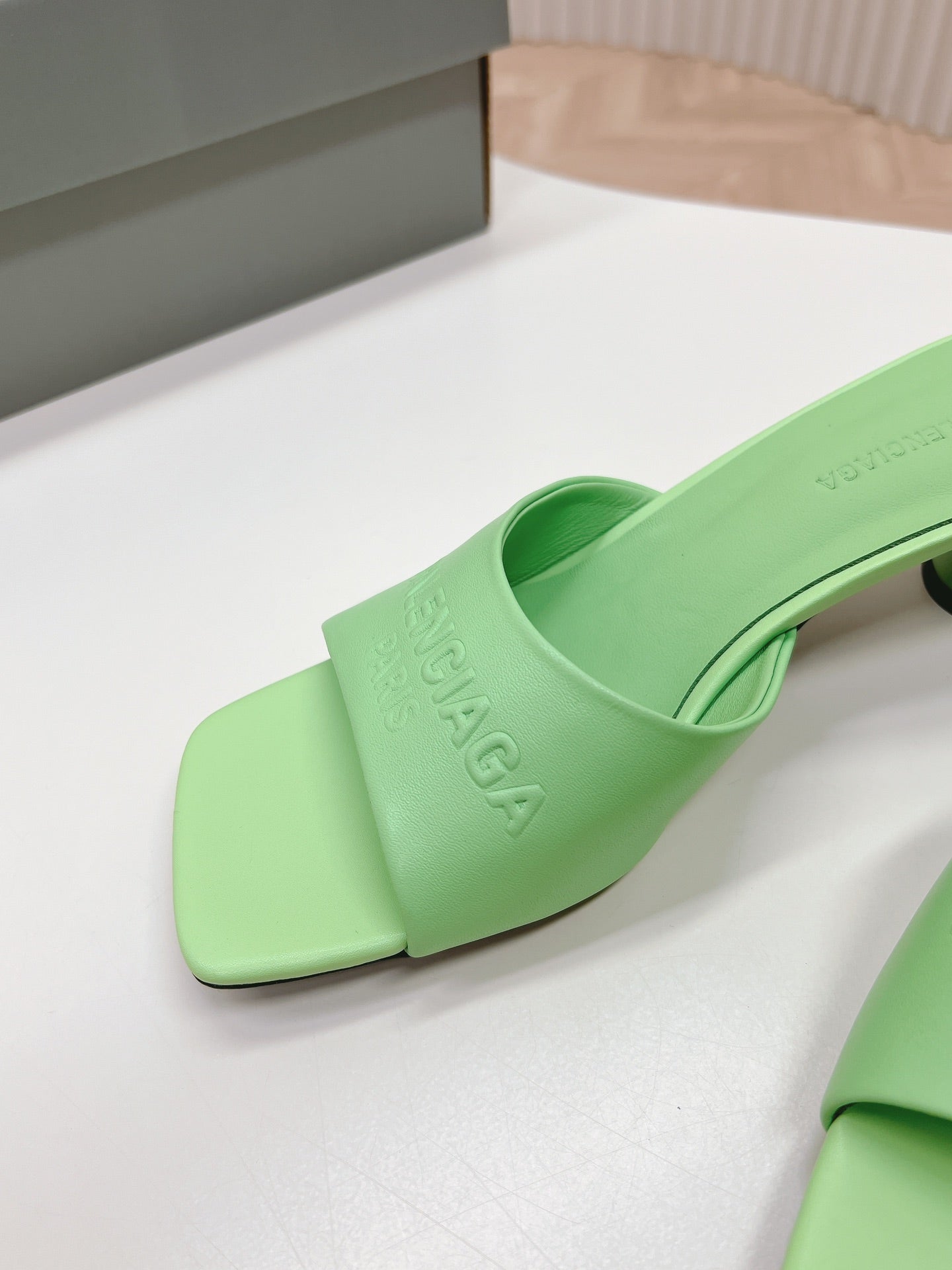 Balenciaga Luxe Stroll Lambskin Sandals