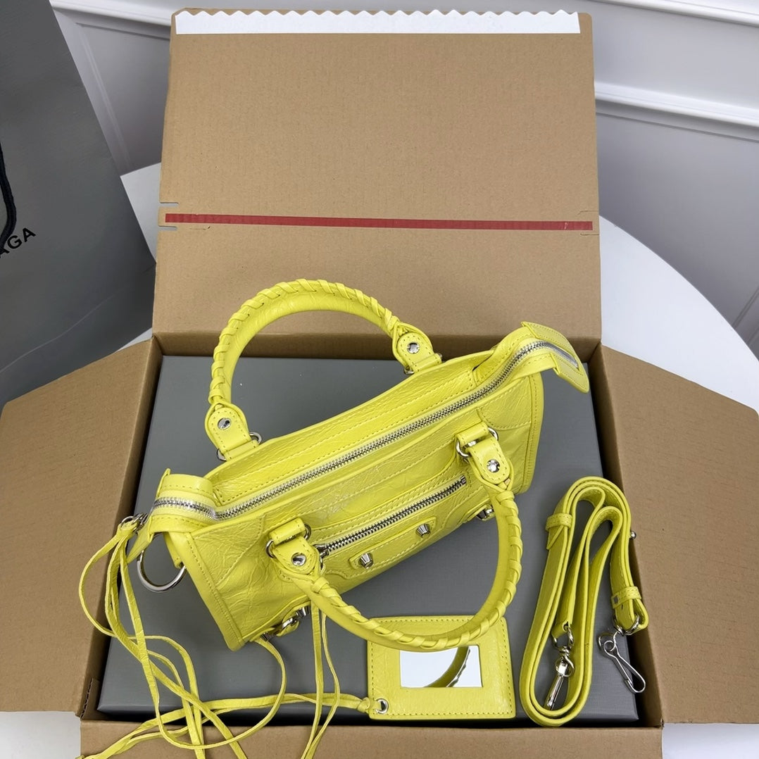 Balenciaga Timeless Canvas Leather Tote