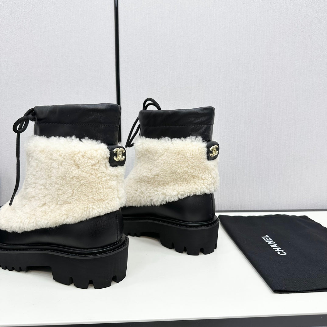 Chanel Plush Shearling Wanderlust Boots