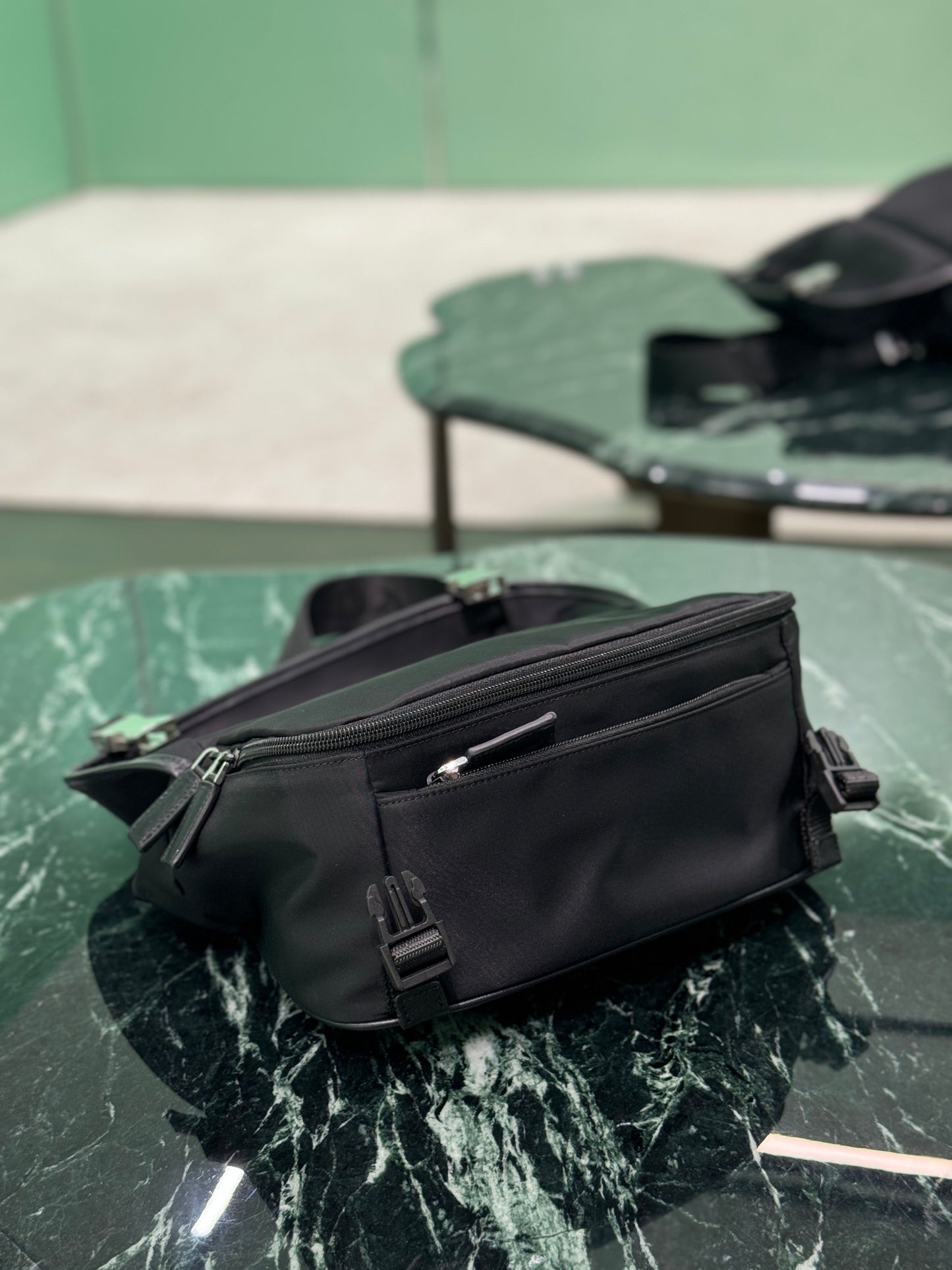 Prada Opulent Noir Leather Clutch