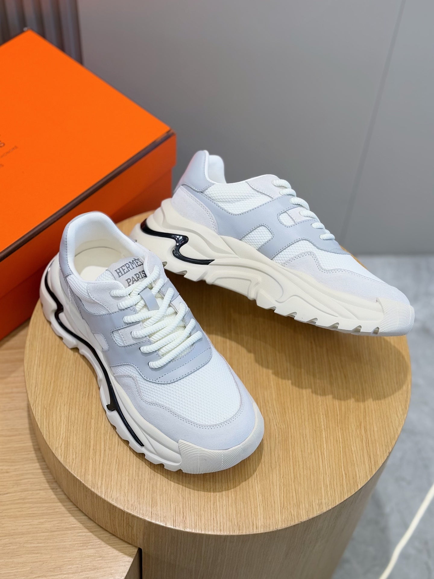 Hermes Elegance High-Top Platform Sneakers