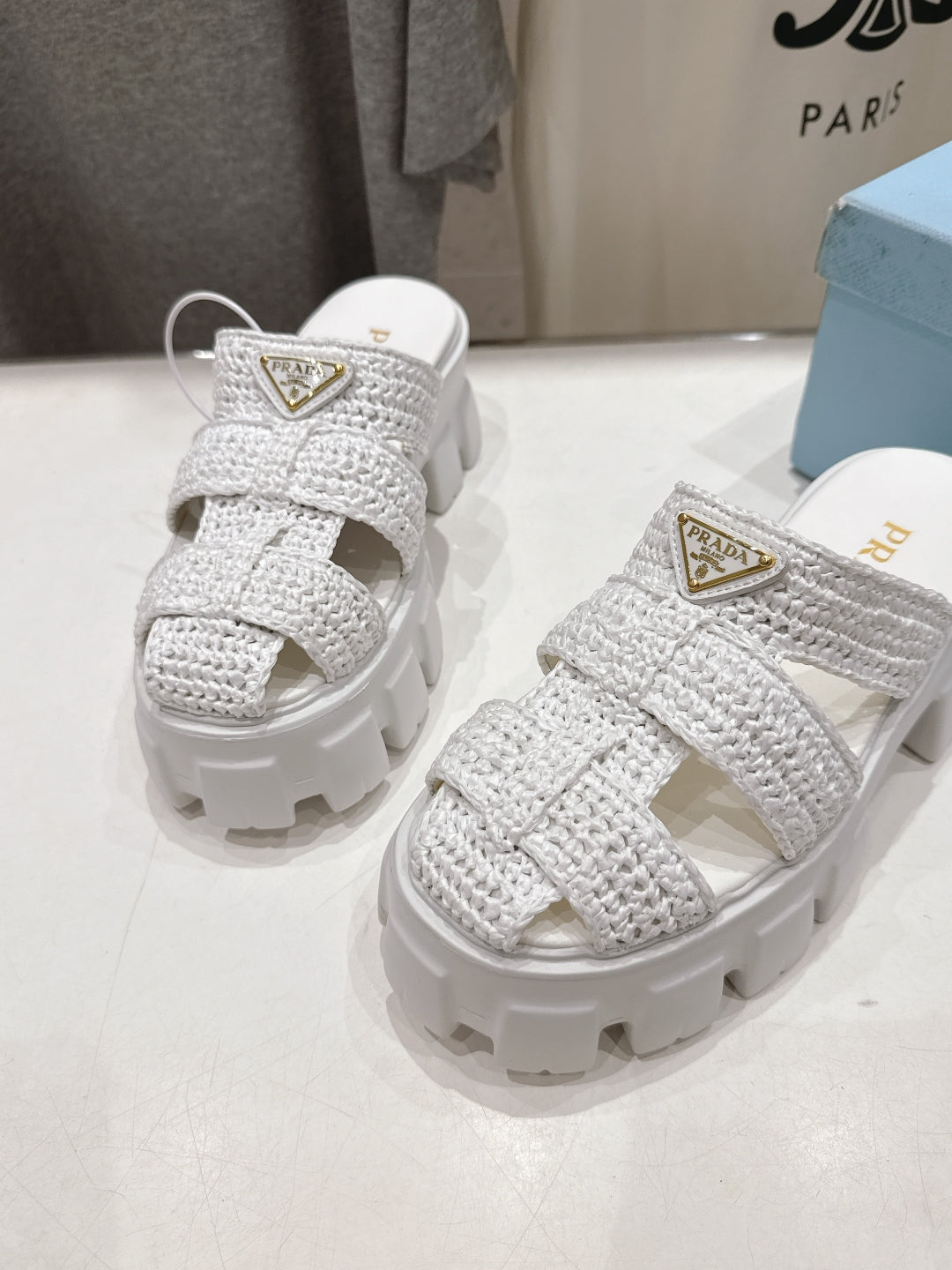 Prada Timeless Elegance Thong Sandals