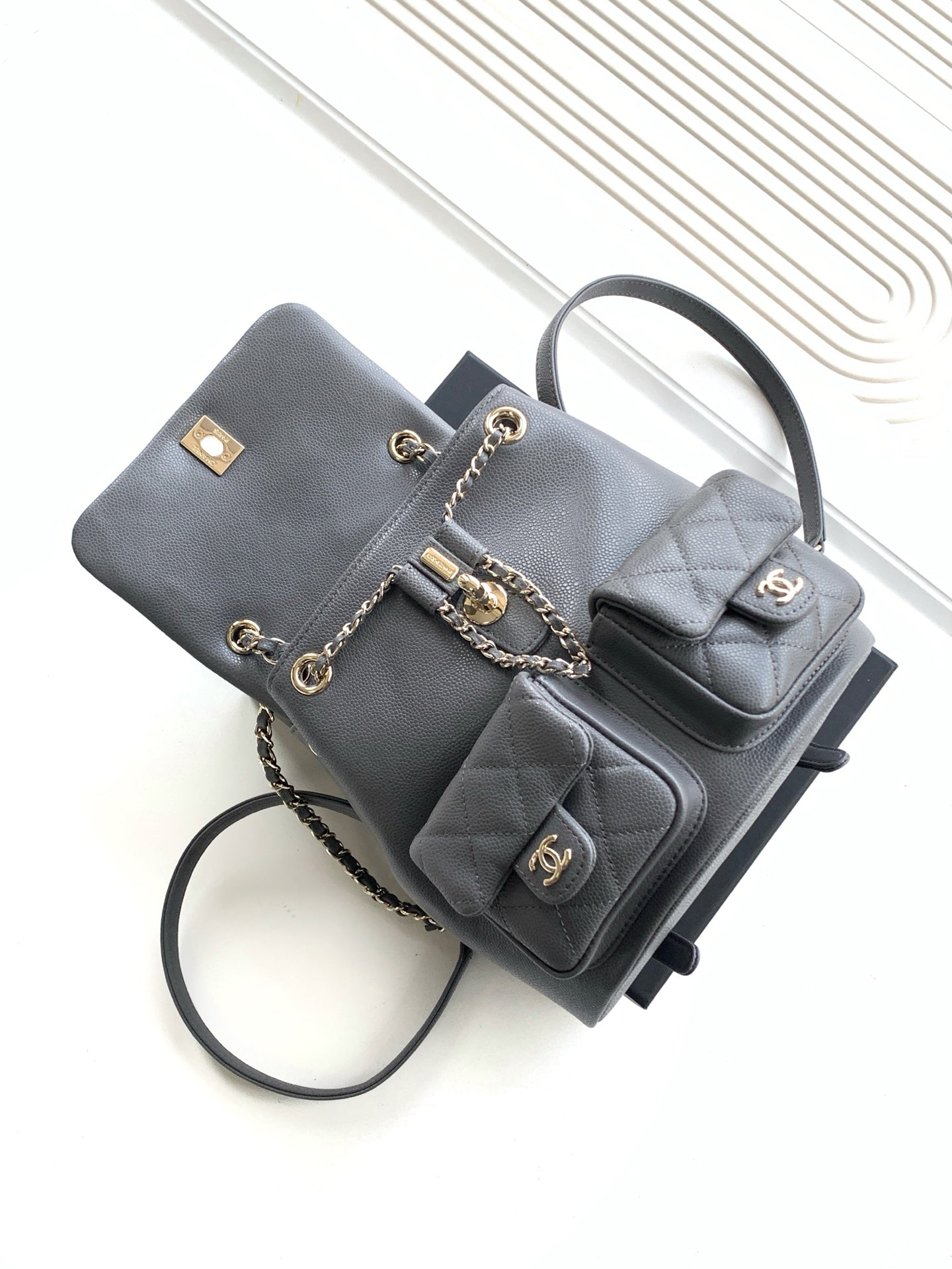 Chanel Timeless Elegance Lambskin Shoulder Bag