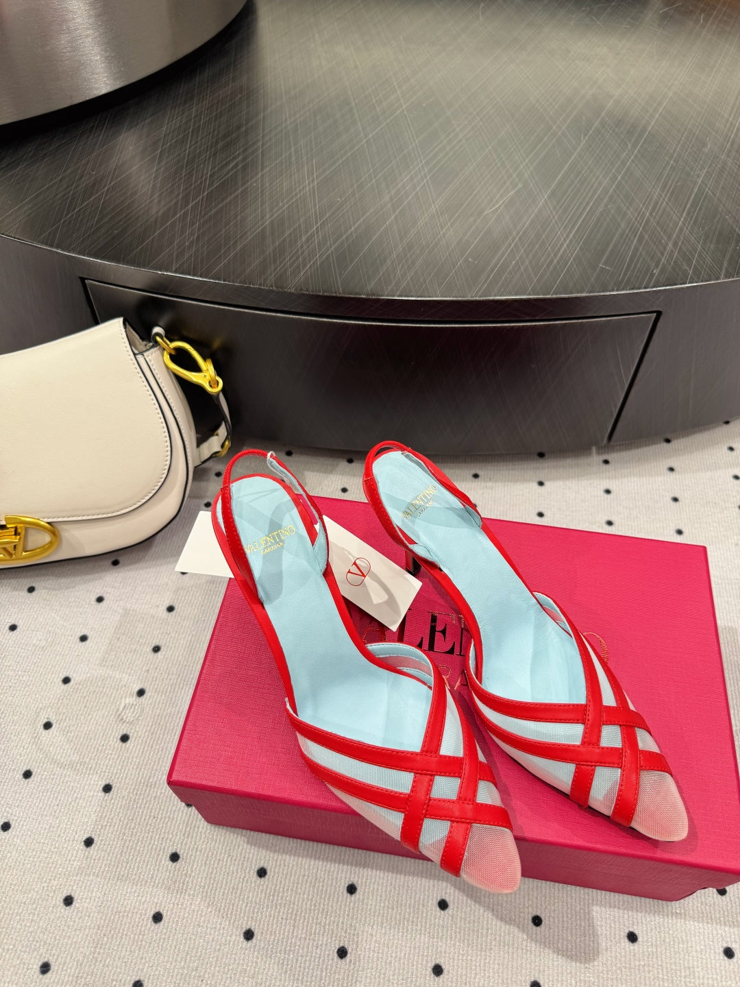 Valentino Rouge Éclat Slingback Heels