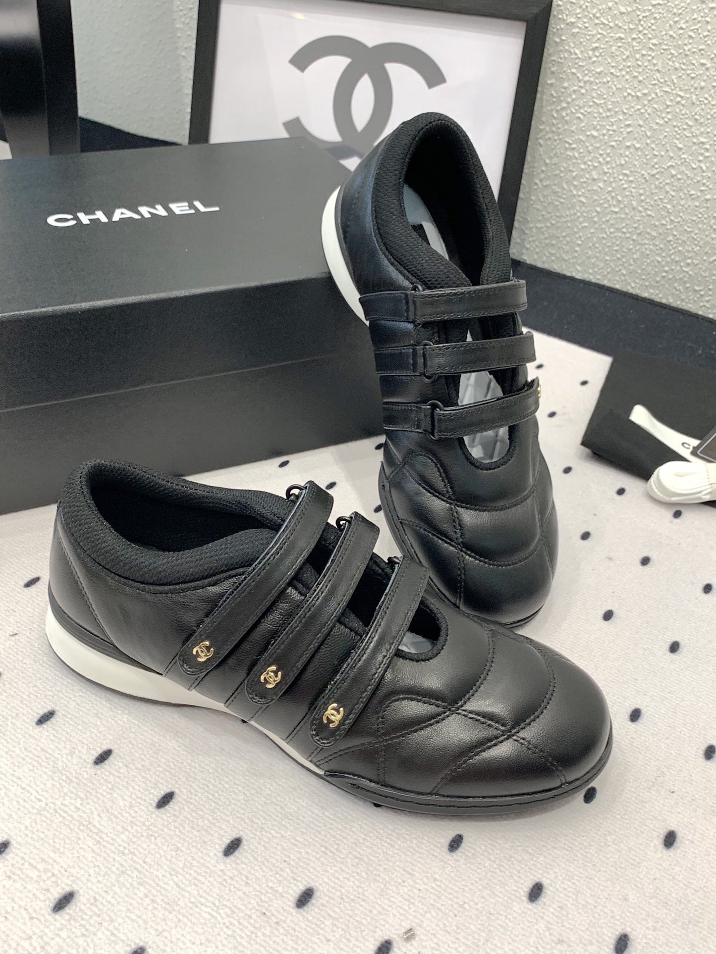 Chanel Timeless Elegance Leather Flats