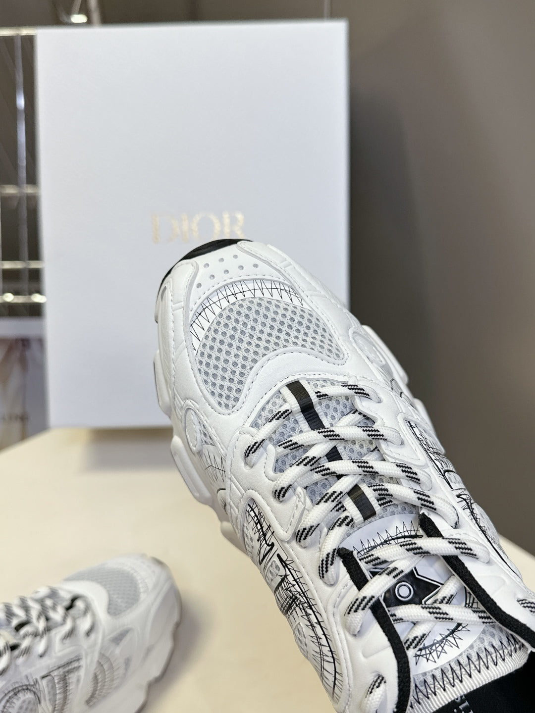 Dior Stuart Weitzman Mila Lift Pearl Leather Loafers | White | FARFETCH BH