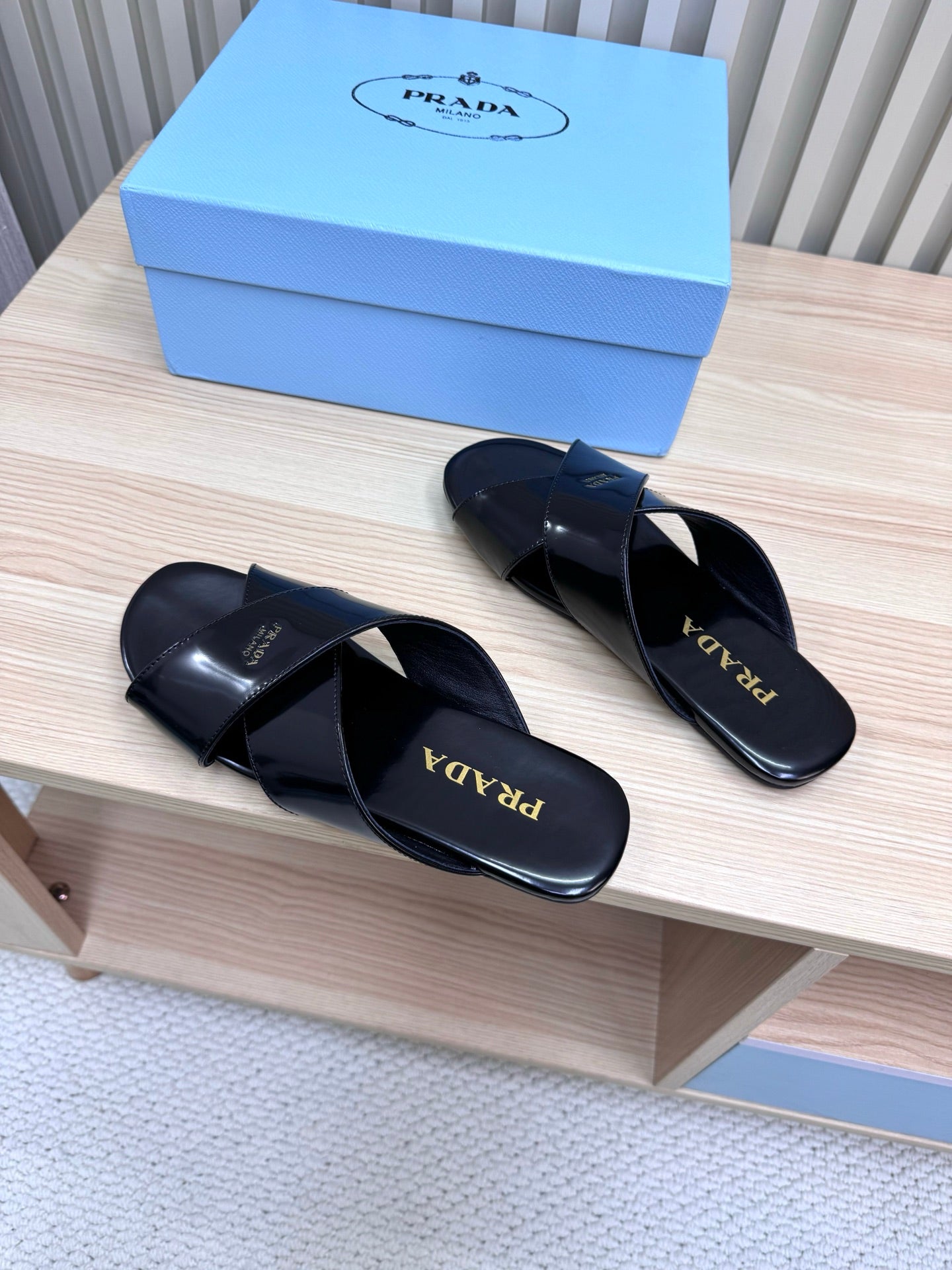 Prada Elysian Leather Sandals