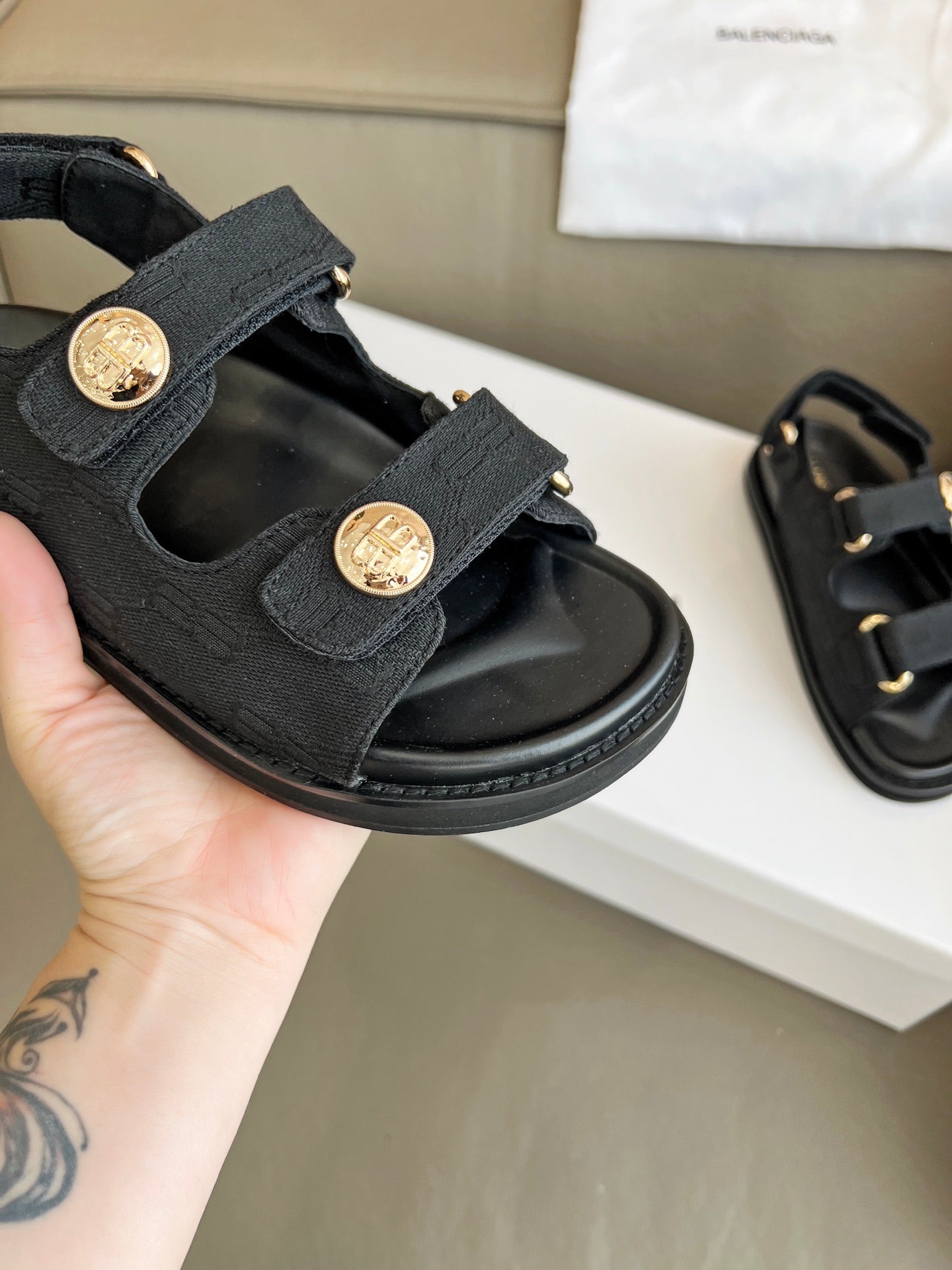 Balenciaga Chunky Luxe Slide-In Slippers