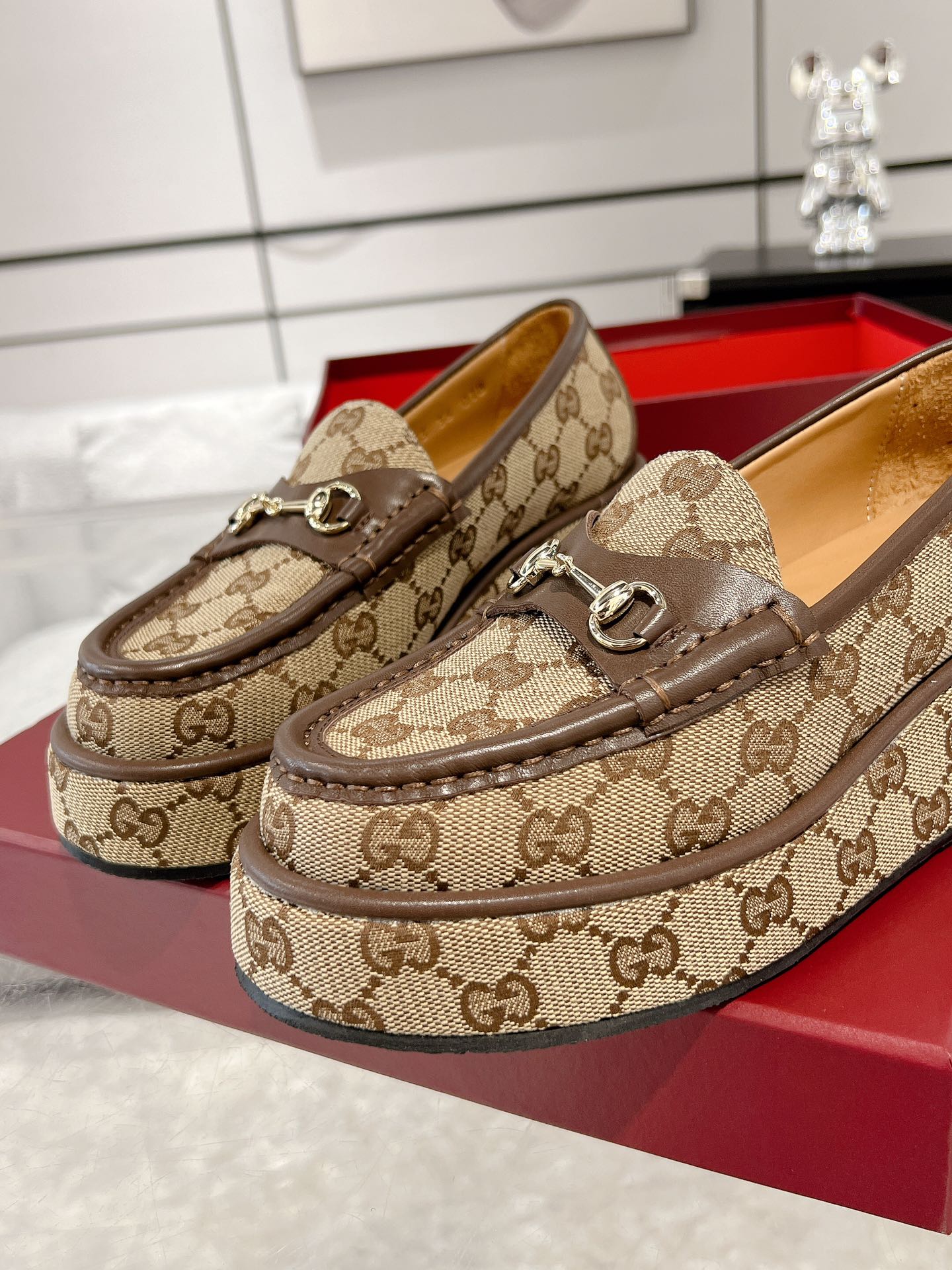 Gucci Women's Horsebit Wedge Loafer