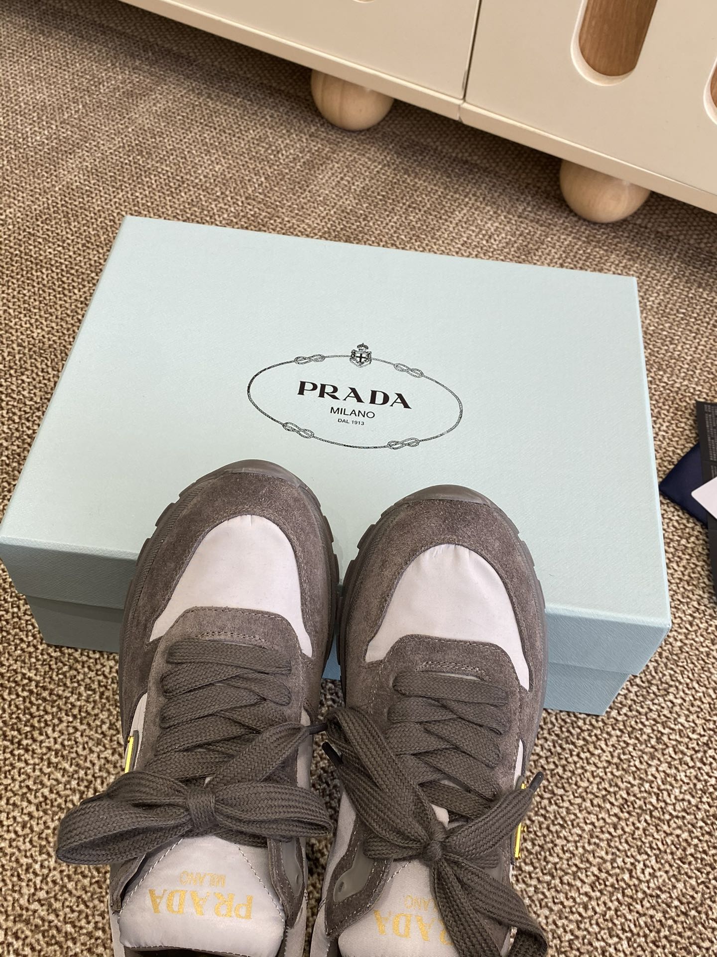 Prada Sleek Canvas Lace-Ups
