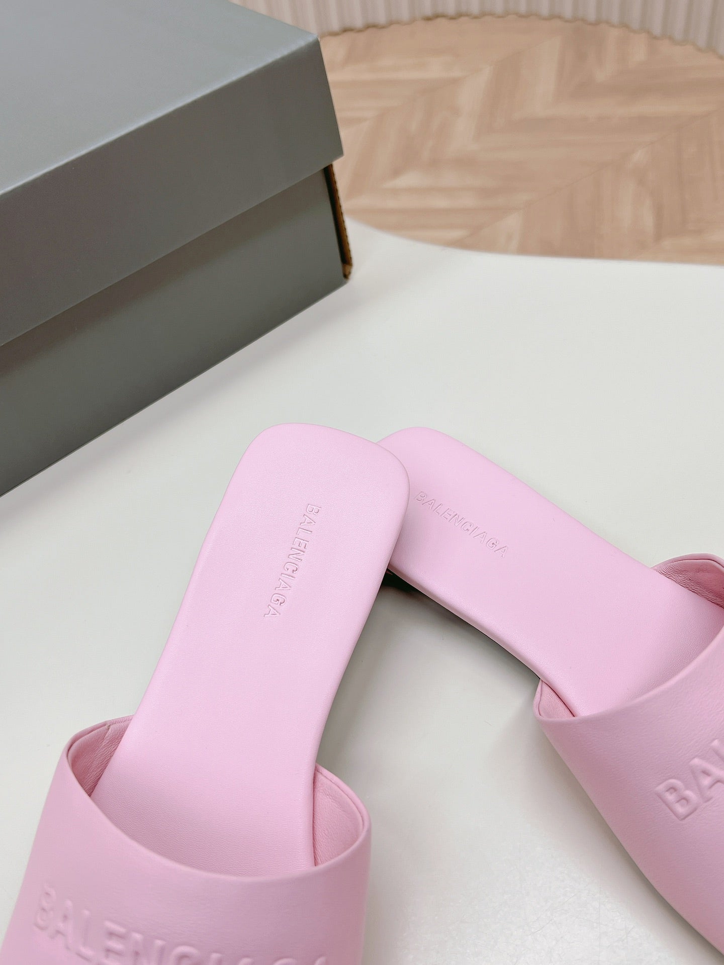 Balenciaga Luxe Stroll Lambskin Sandals
