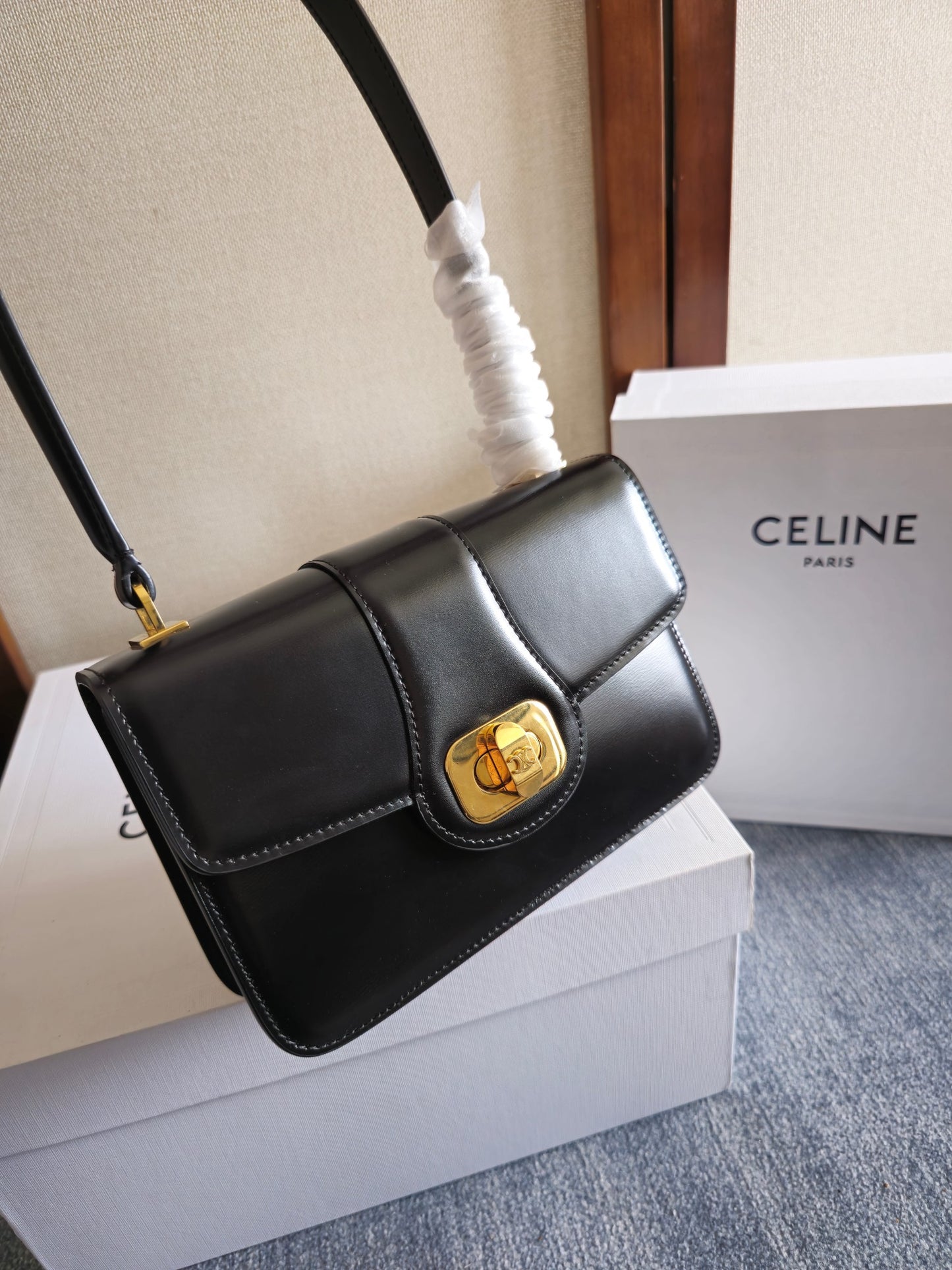 Celine Teen Josephine Bag in Patent Calfskin