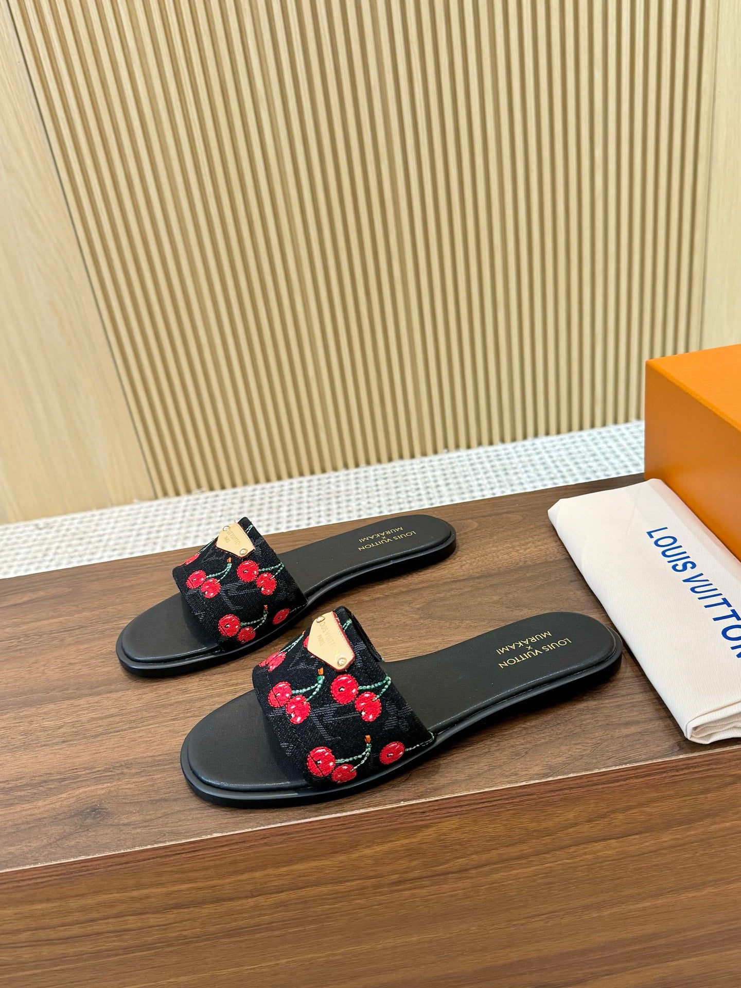 Louis Vuitton Elegance Strappy Leather Slides