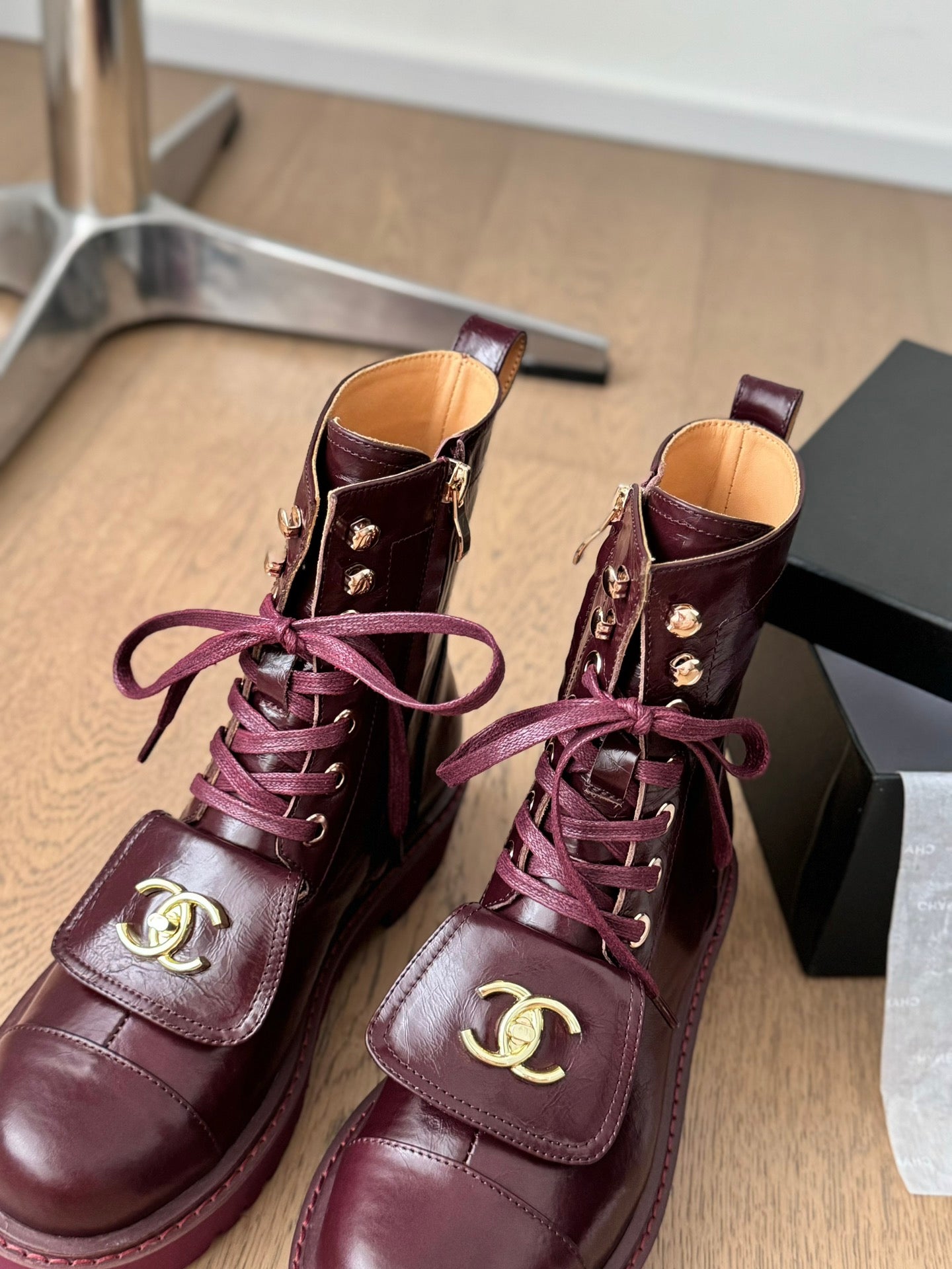 Chanel Tatum Luxe Combat Boots