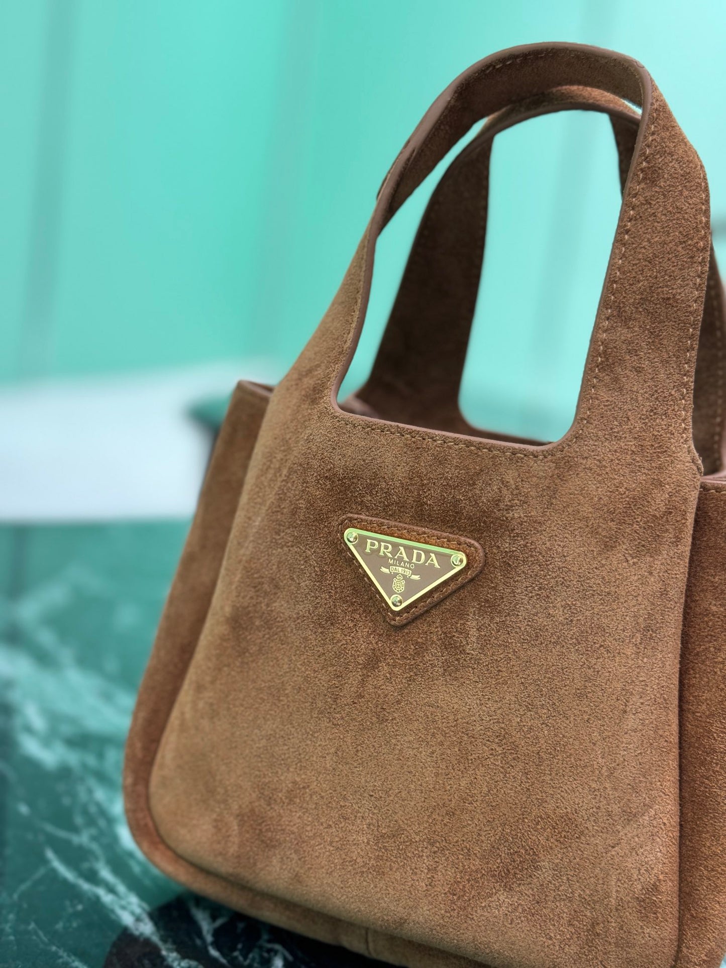 Prada Beige Vitello Leather Elegance Tote