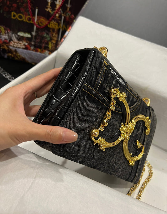 Dolce & Gabbana Thom Browne  Mrs. Thom Leather Shoulder Bag | Black | FARFETCH IL