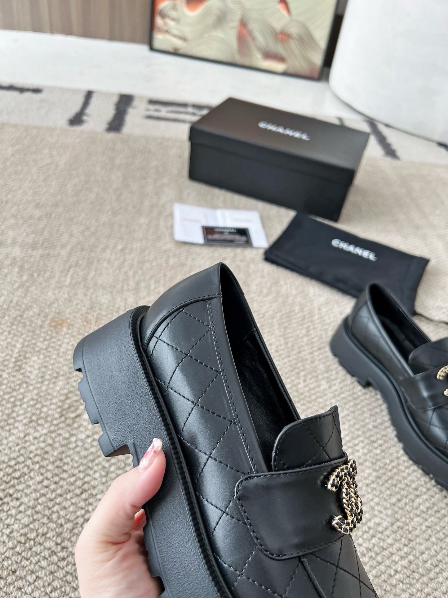 Chanel Elegance Lambskin Moccasins