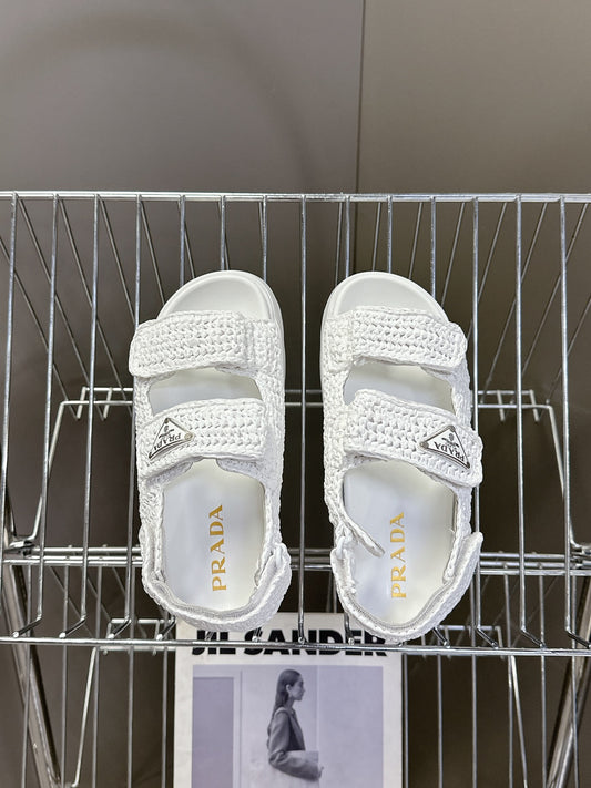 Prada Timeless Elegance Thong Sandals