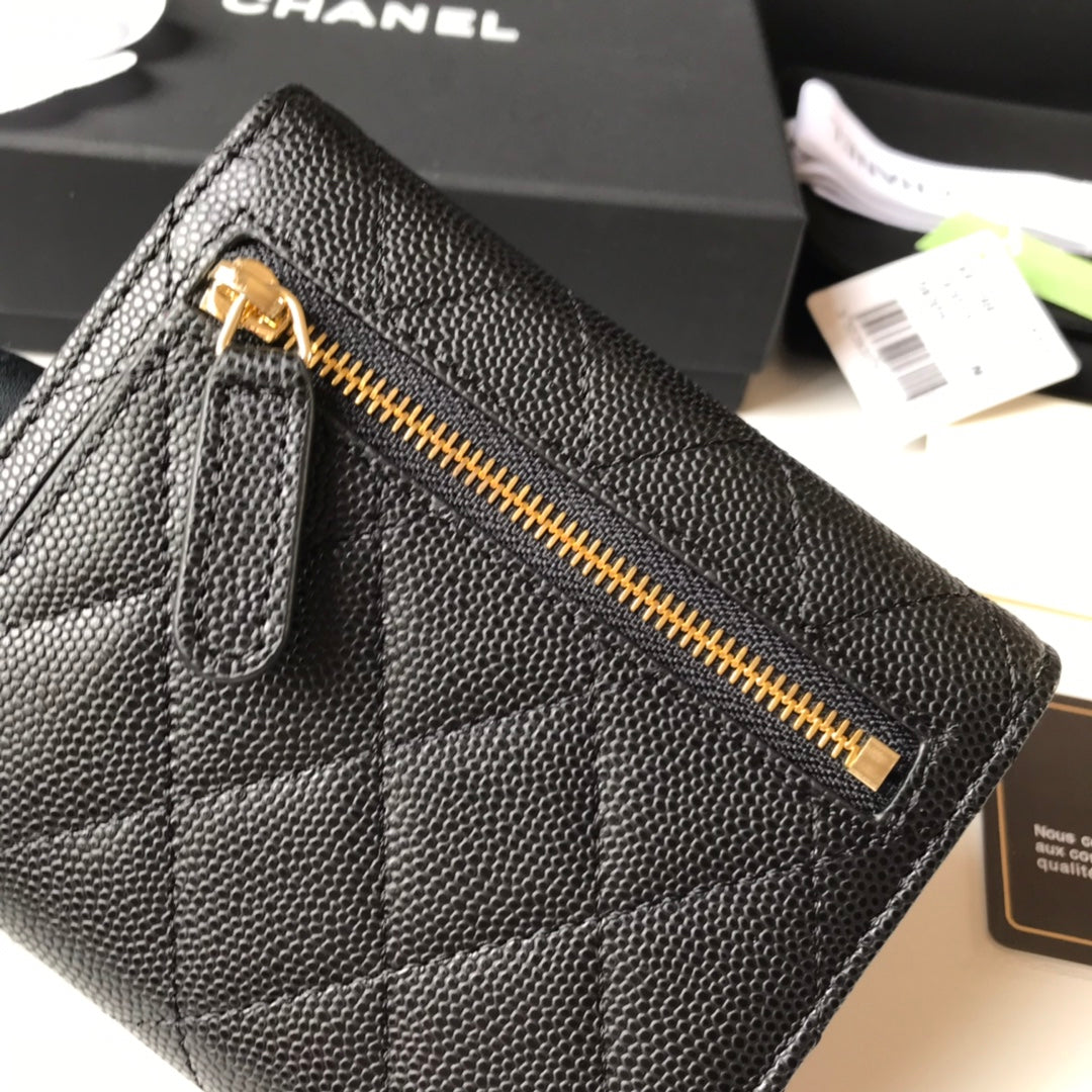 Chanel Elegant Leather Bifold Wallet