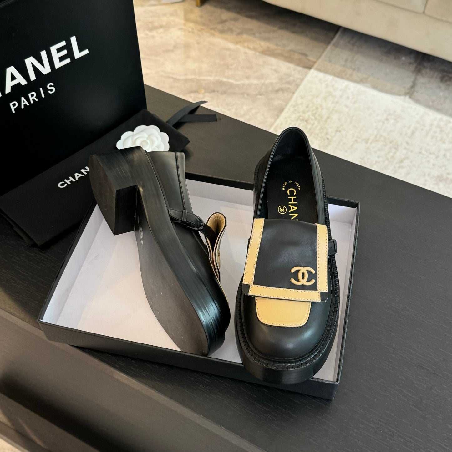Chanel Timeless Elegance Calfskin Loafers