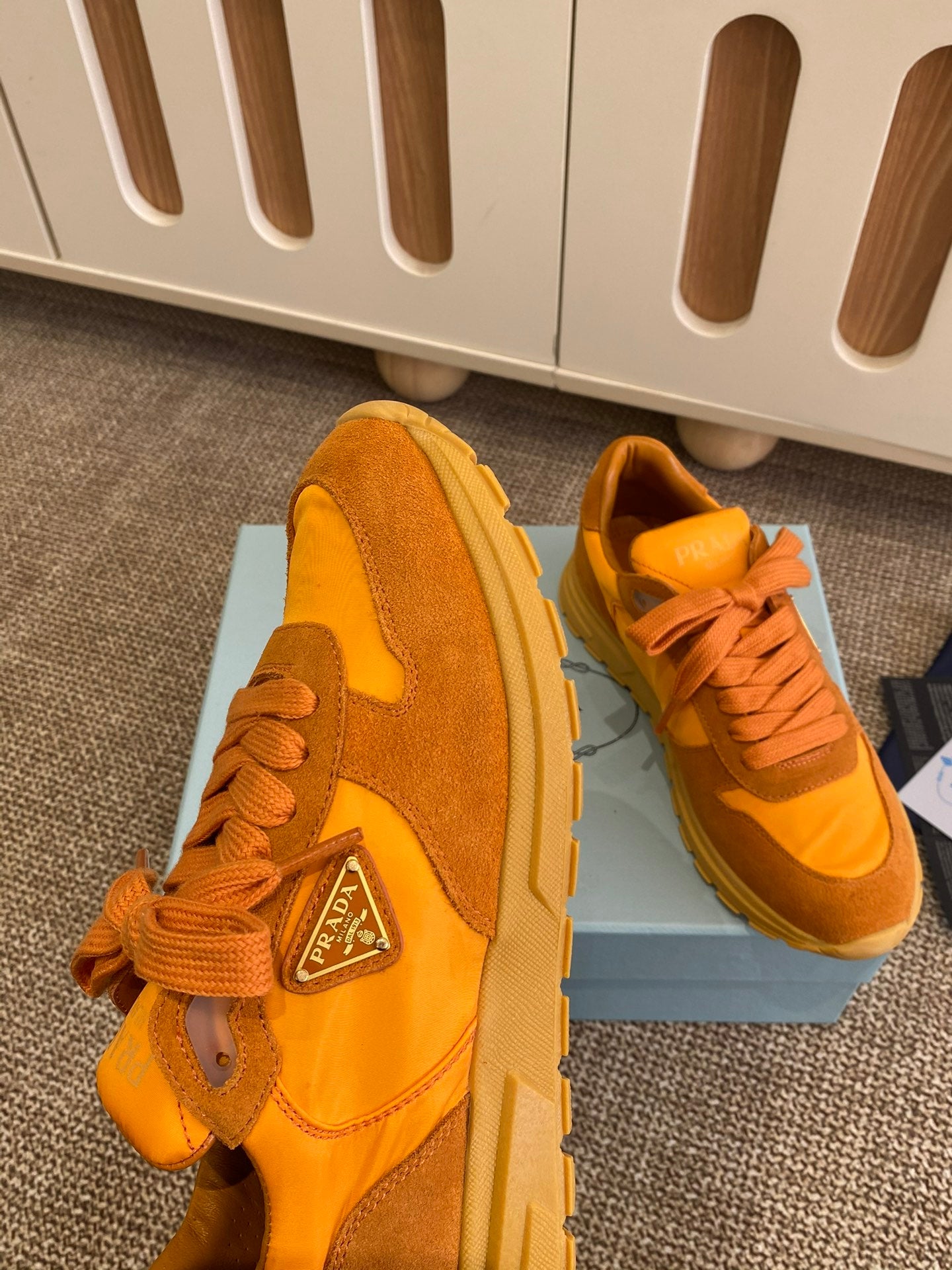 Prada Sleek Canvas Lace-Ups