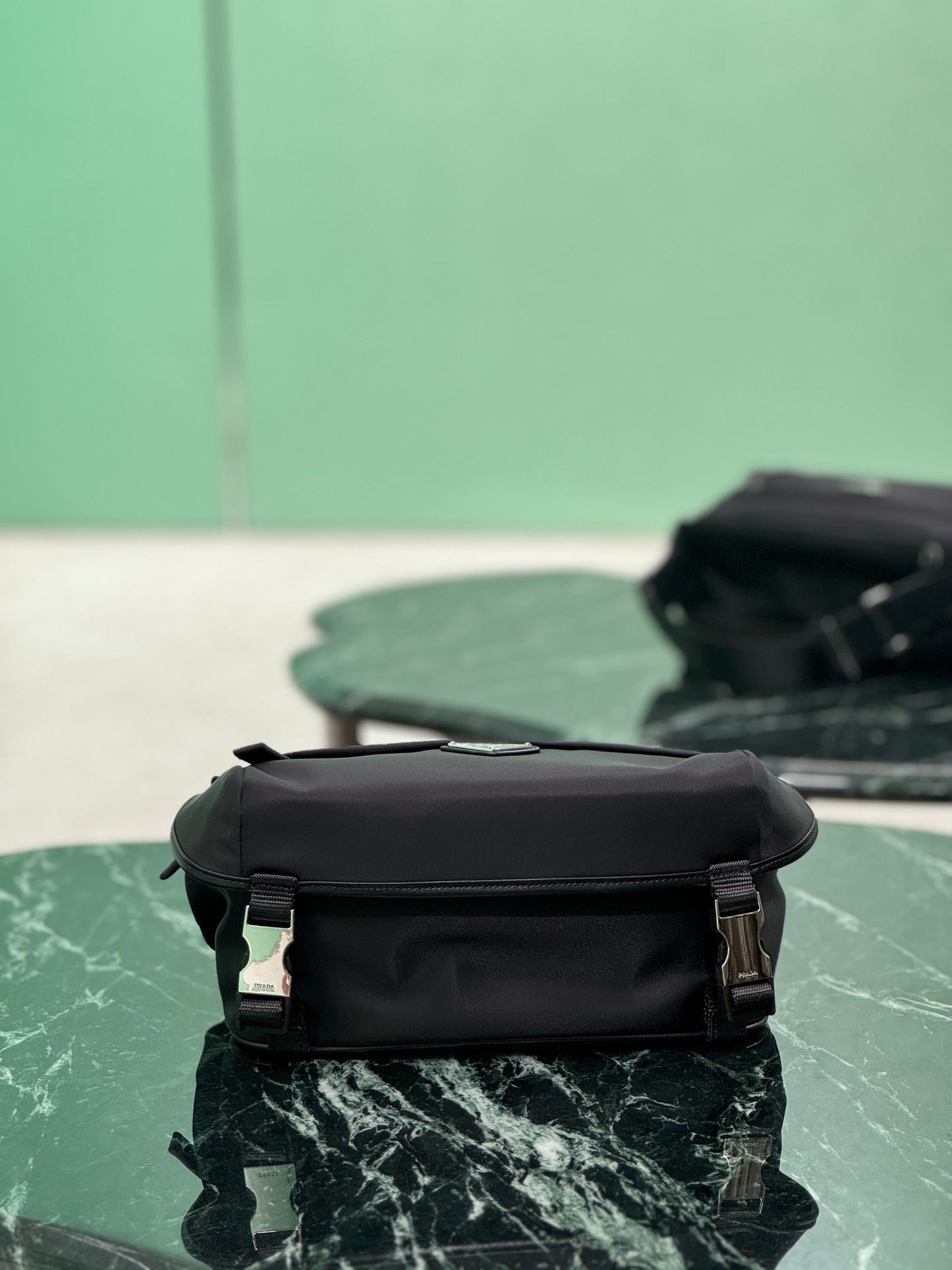 Prada Opulent Noir Leather Clutch