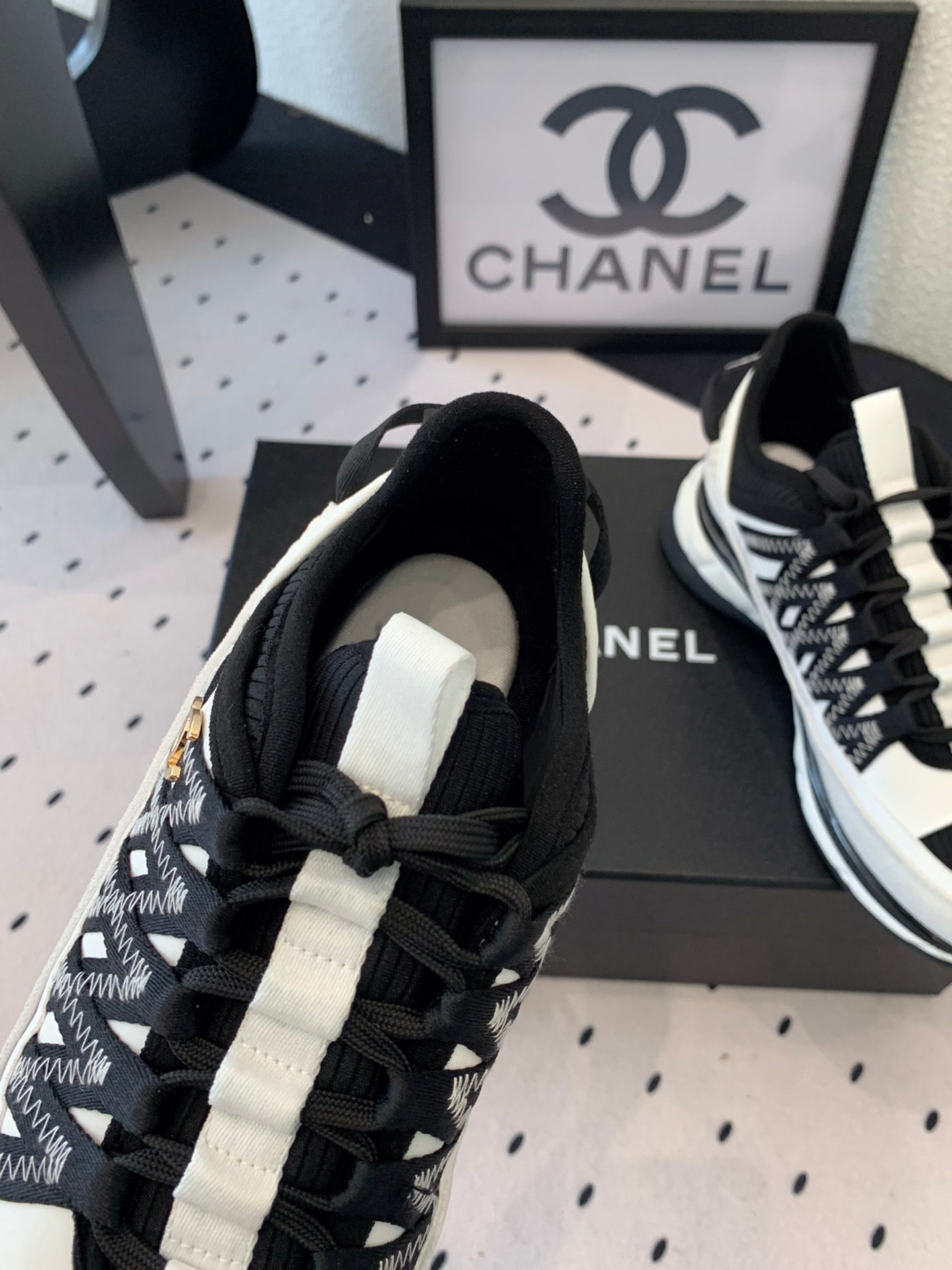 Chanel Velvet Low Top Sneakers