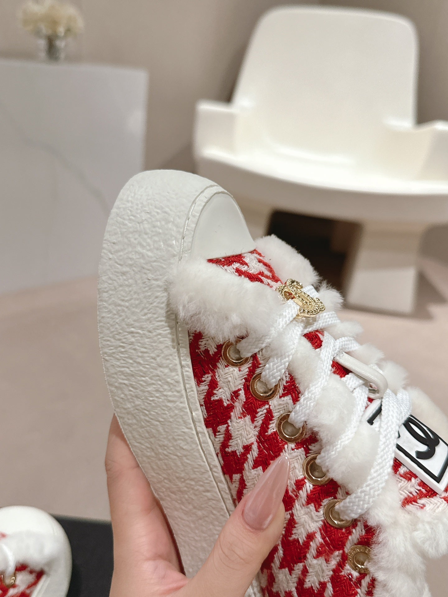 Chanel Elegant Terry Slide Slippers