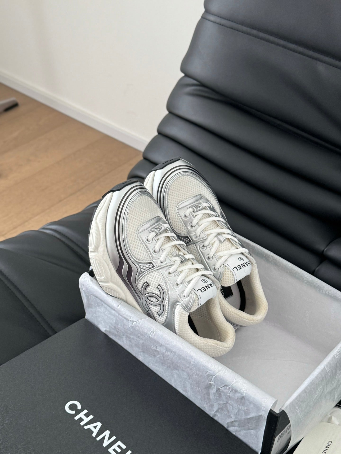 Chanel White Sneakers