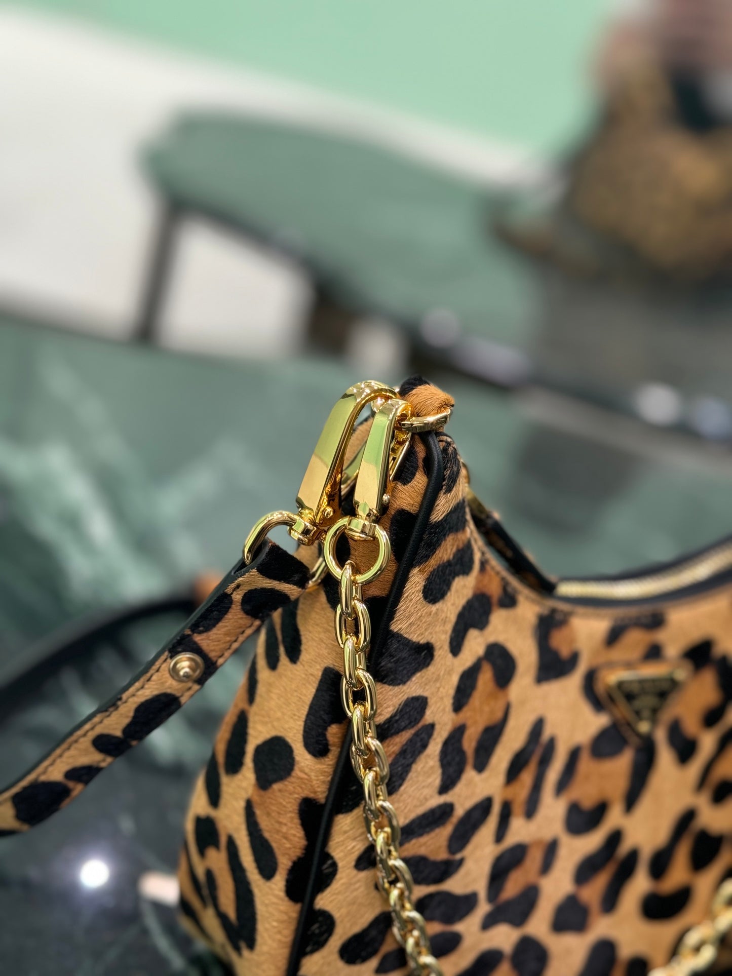 Prada Arqué Elegance Leather Shoulder Bag