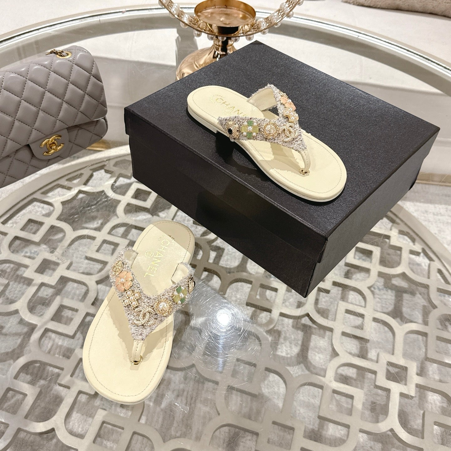 Chanel Golden Elegance Strappy Sandals