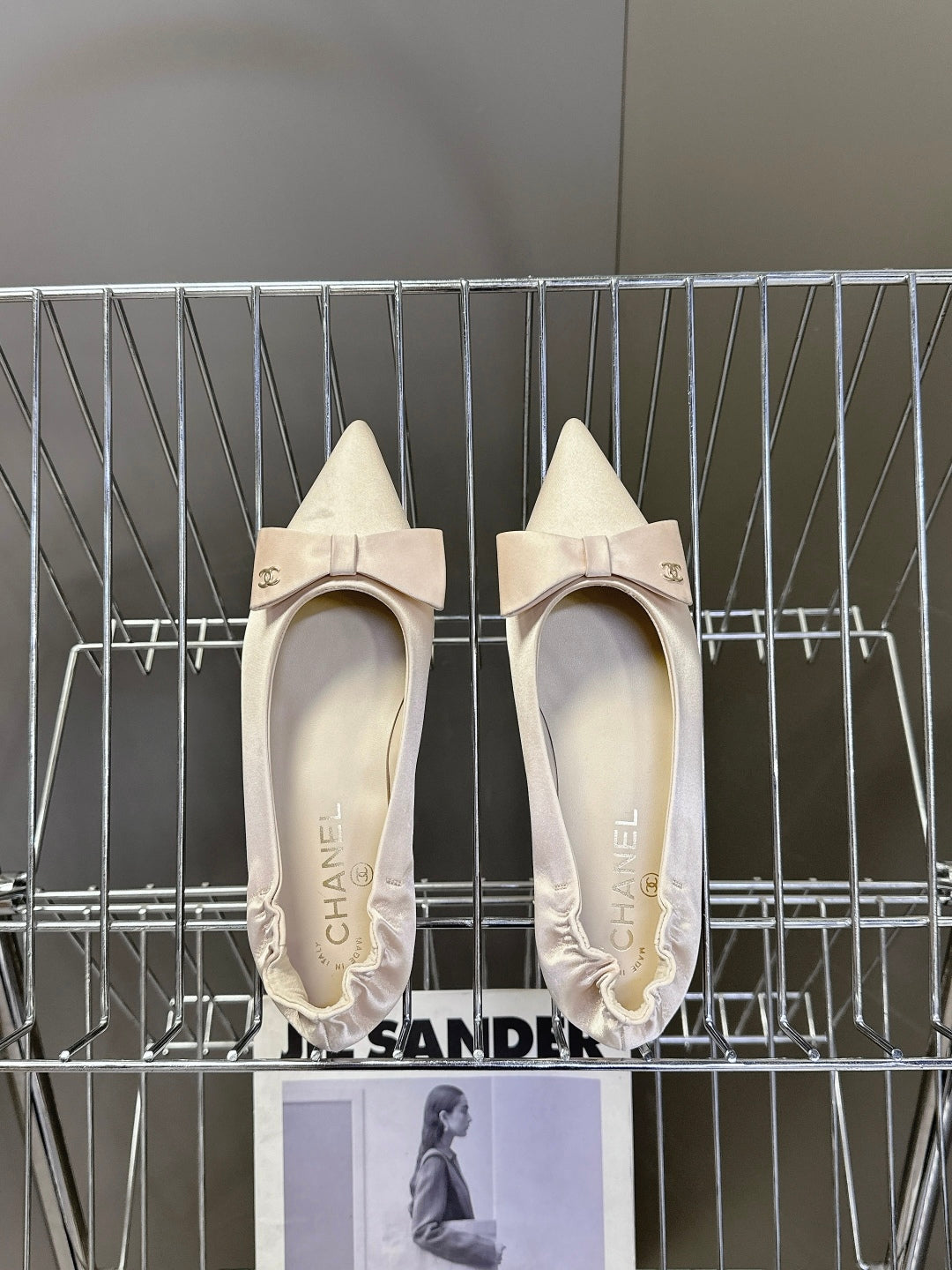 Chanel Elegance Satin Wedge Heels